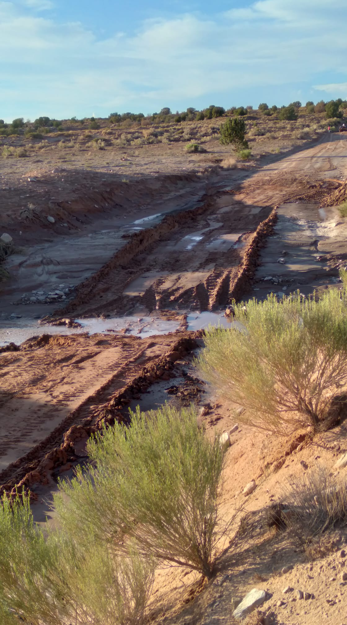 Sweetwater road after flash flooding in July 2021
