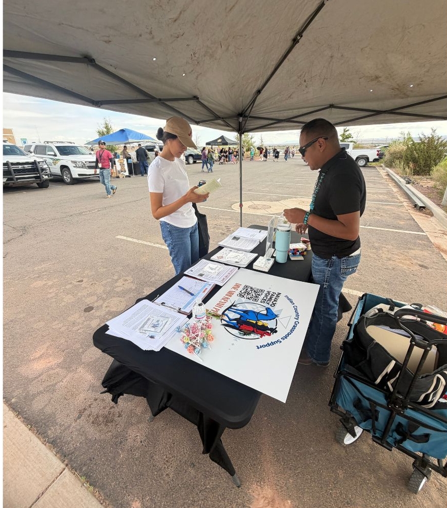 Navajo Family Voices table at Chinle Kids Day