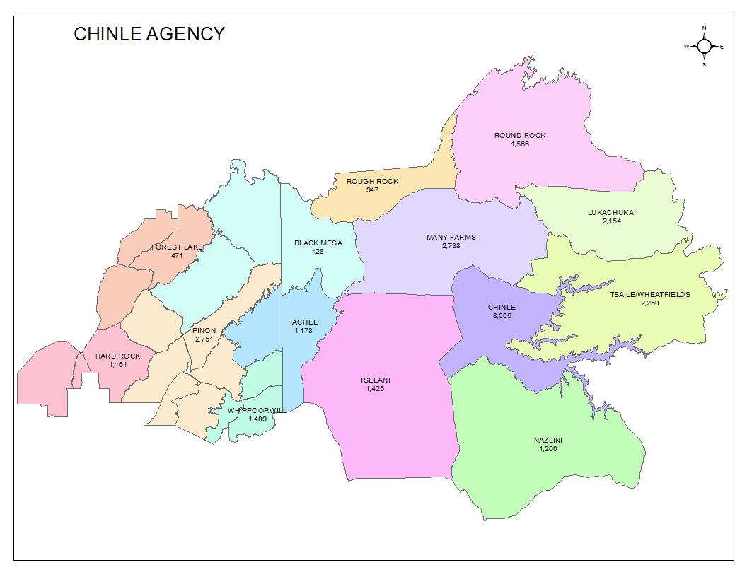Map of Chinle Agency