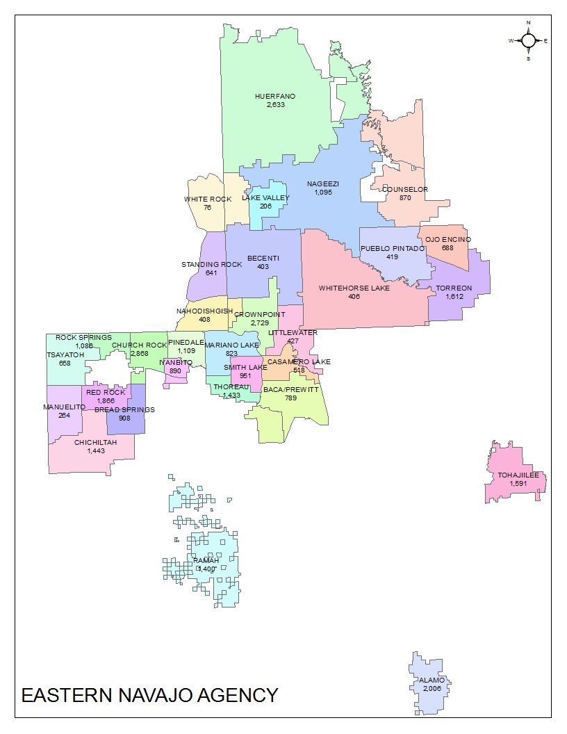 Map of Eastern Navajo Agency