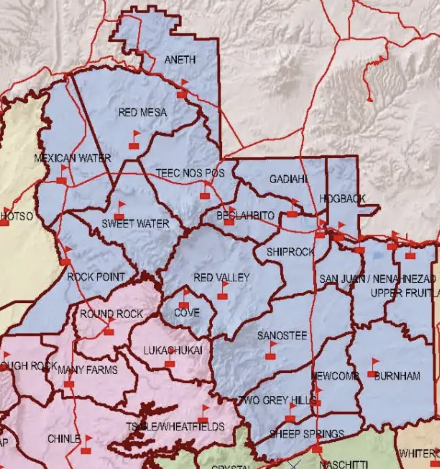 Map of Northern Shiprock Agency