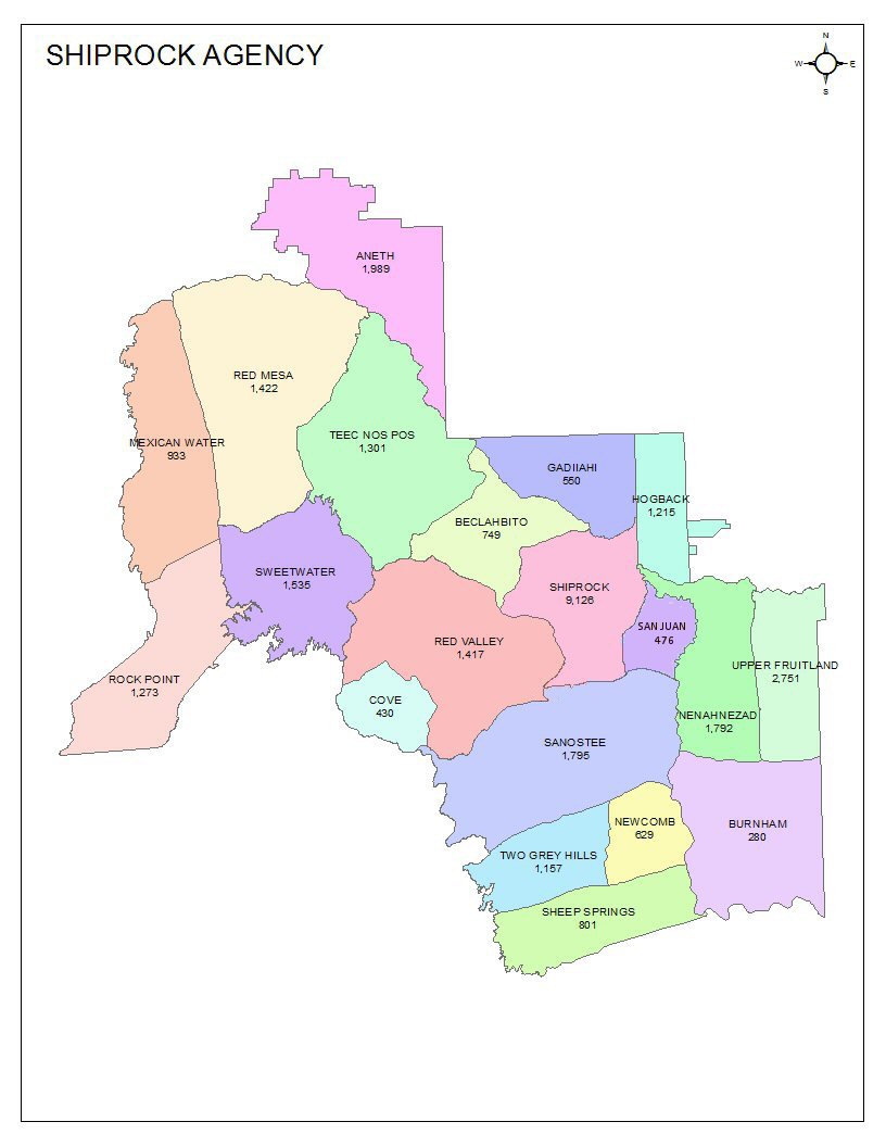 Map of Shiprock Agency