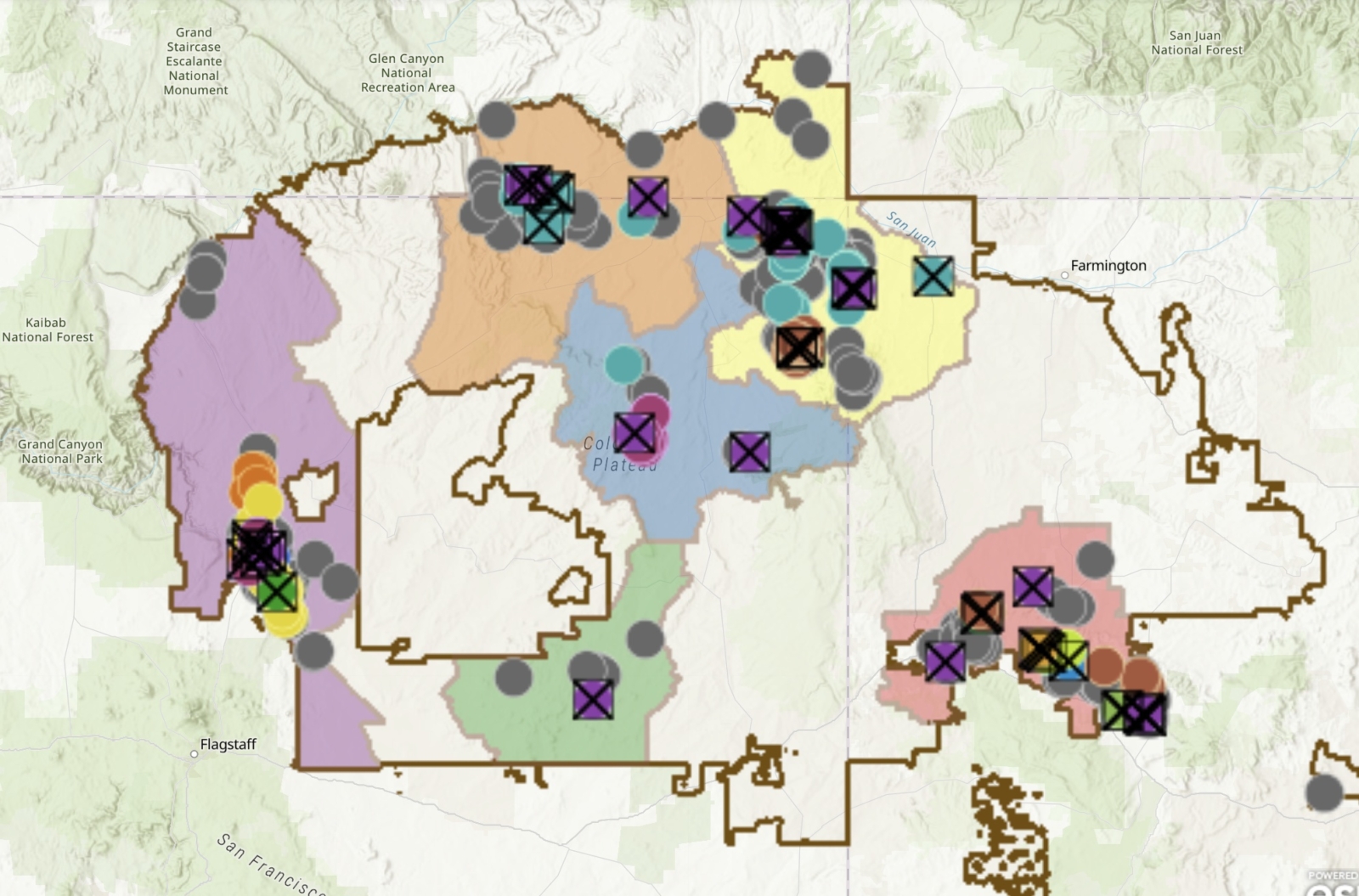 EPA Uranium Cleanup Regions on the Navajo Nation