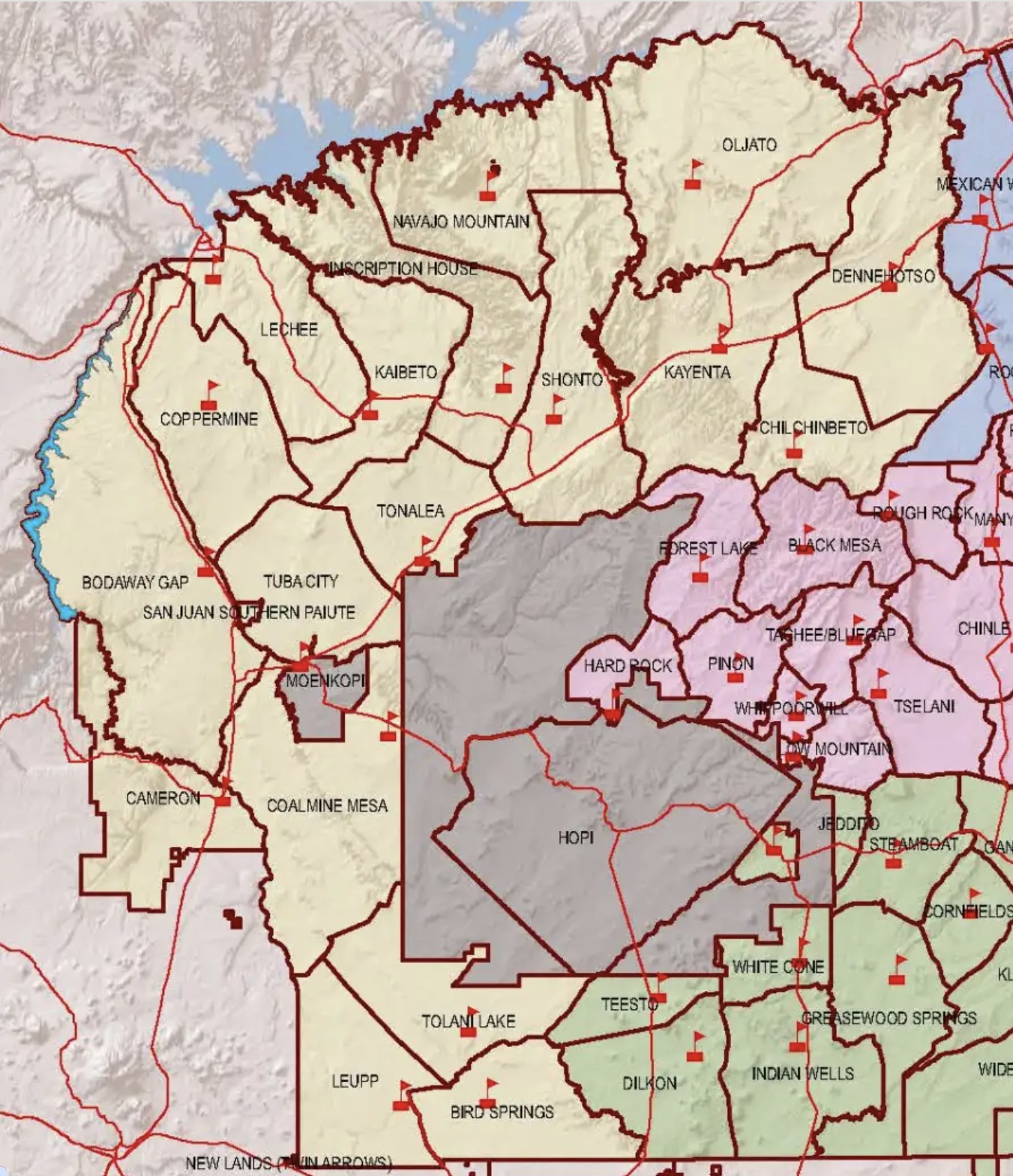 Map of Western Agency