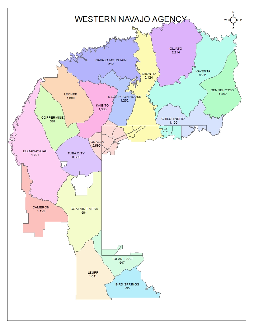 Map of Western Navajo Agency