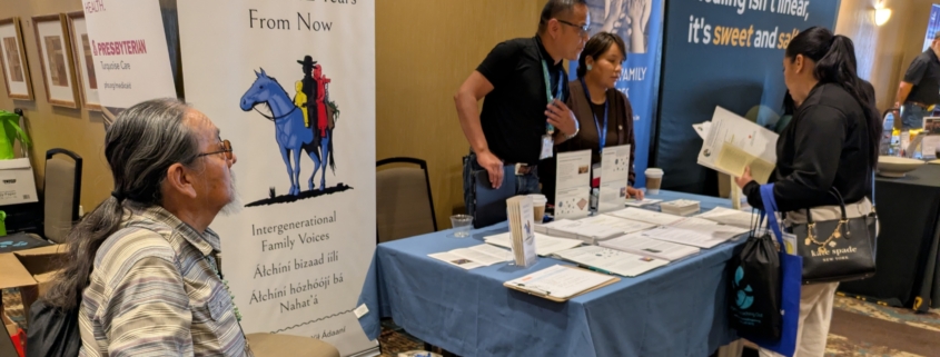 Navajo Family Voices booth at Parents Reaching Out Conference in Albuquerque