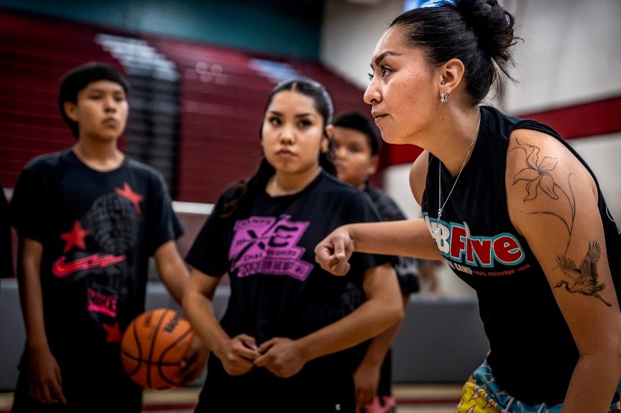 Woman basketball players